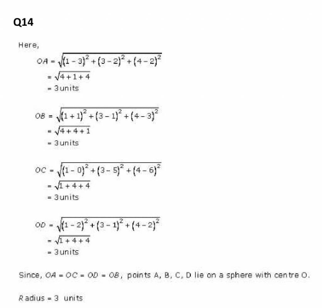 NCERT Solutions Class 11 Mathematics RD Sharma Introduction to 3D Coordinate Geometry-