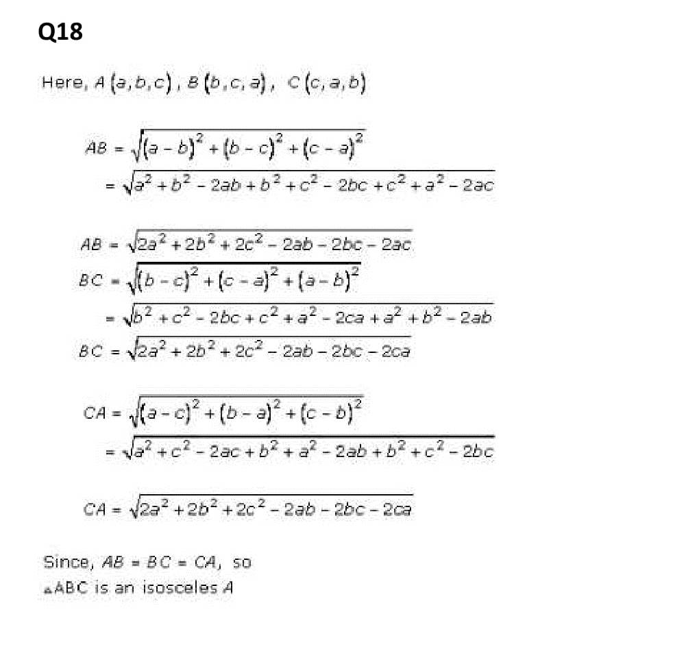 NCERT Solutions Class 11 Mathematics RD Sharma Introduction to 3D Coordinate Geometry-