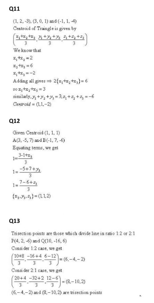 NCERT Solutions Class 11 Mathematics RD Sharma Introduction to 3D Coordinate Geometry-