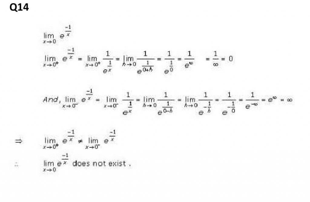 NCERT Solutions Class 11 Mathematics RD Sharma Limits-