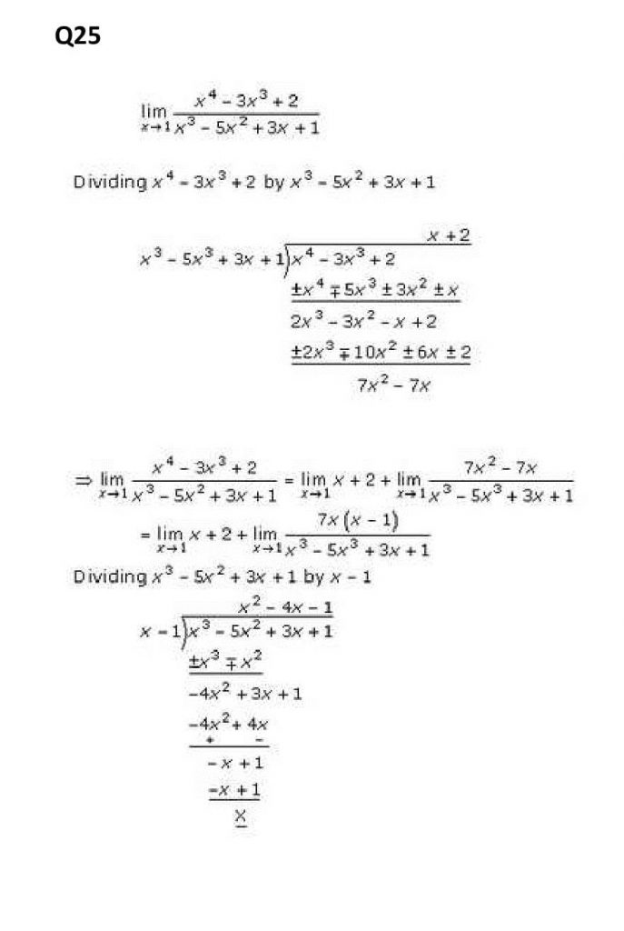 NCERT Solutions Class 11 Mathematics RD Sharma Limits-