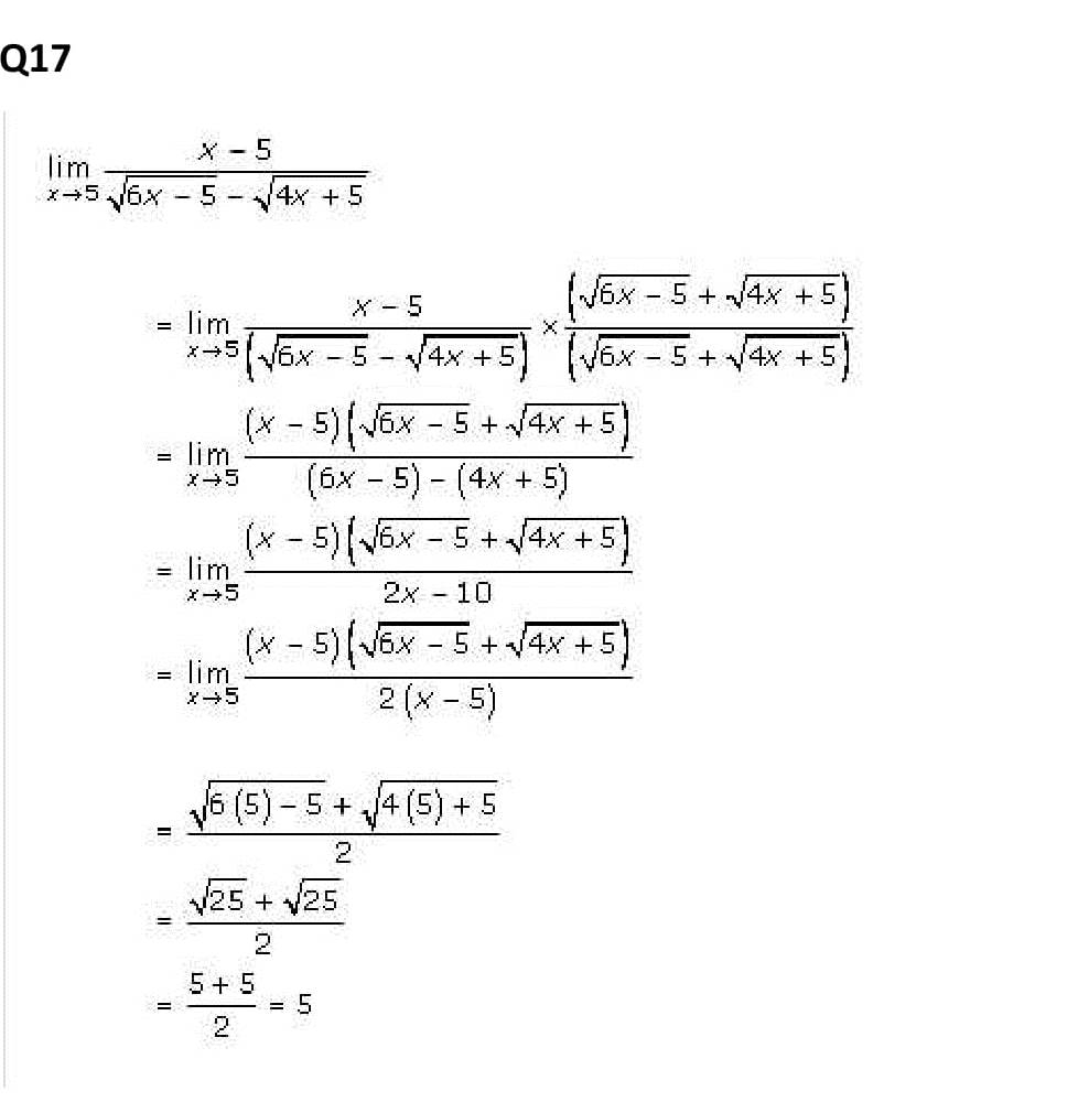 NCERT Solutions Class 11 Mathematics RD Sharma Limits-