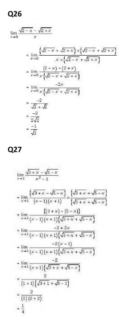 NCERT Solutions Class 11 Mathematics RD Sharma Limits-