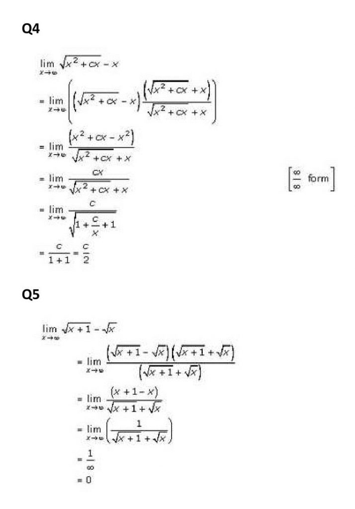 NCERT Solutions Class 11 Mathematics RD Sharma Limits-