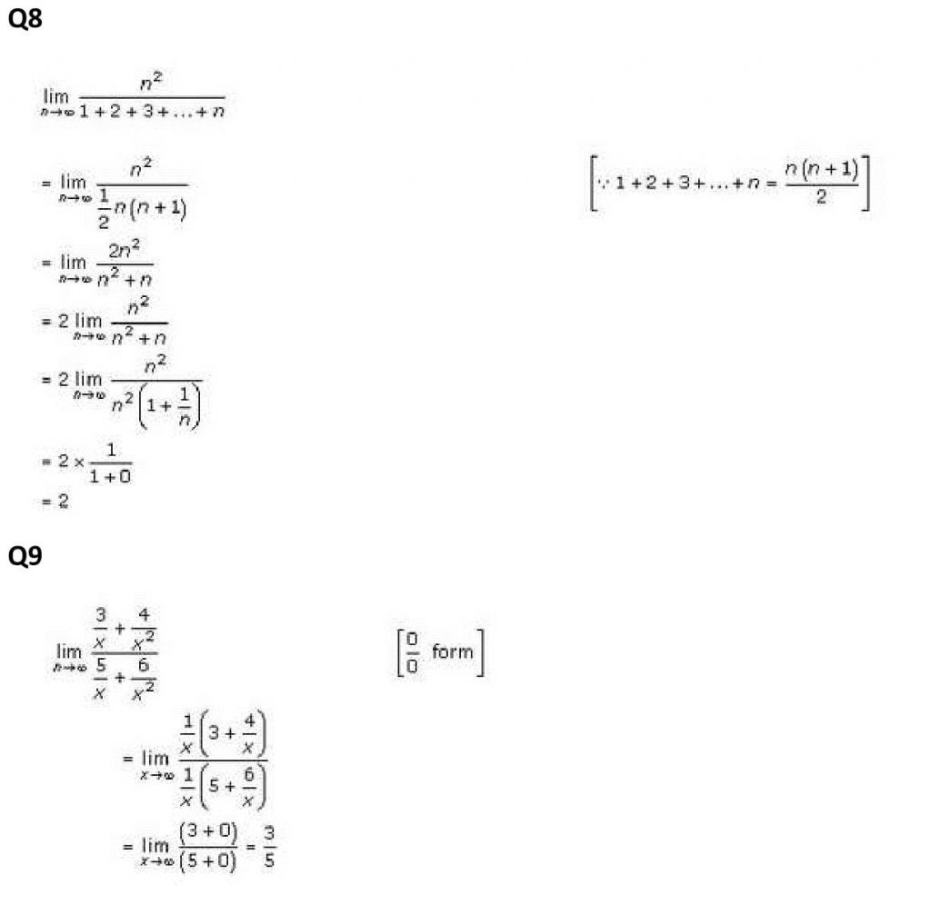 NCERT Solutions Class 11 Mathematics RD Sharma Limits-