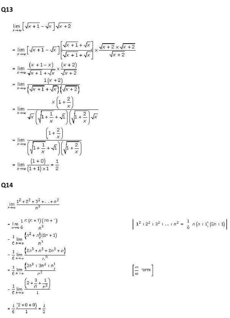 NCERT Solutions Class 11 Mathematics RD Sharma Limits-