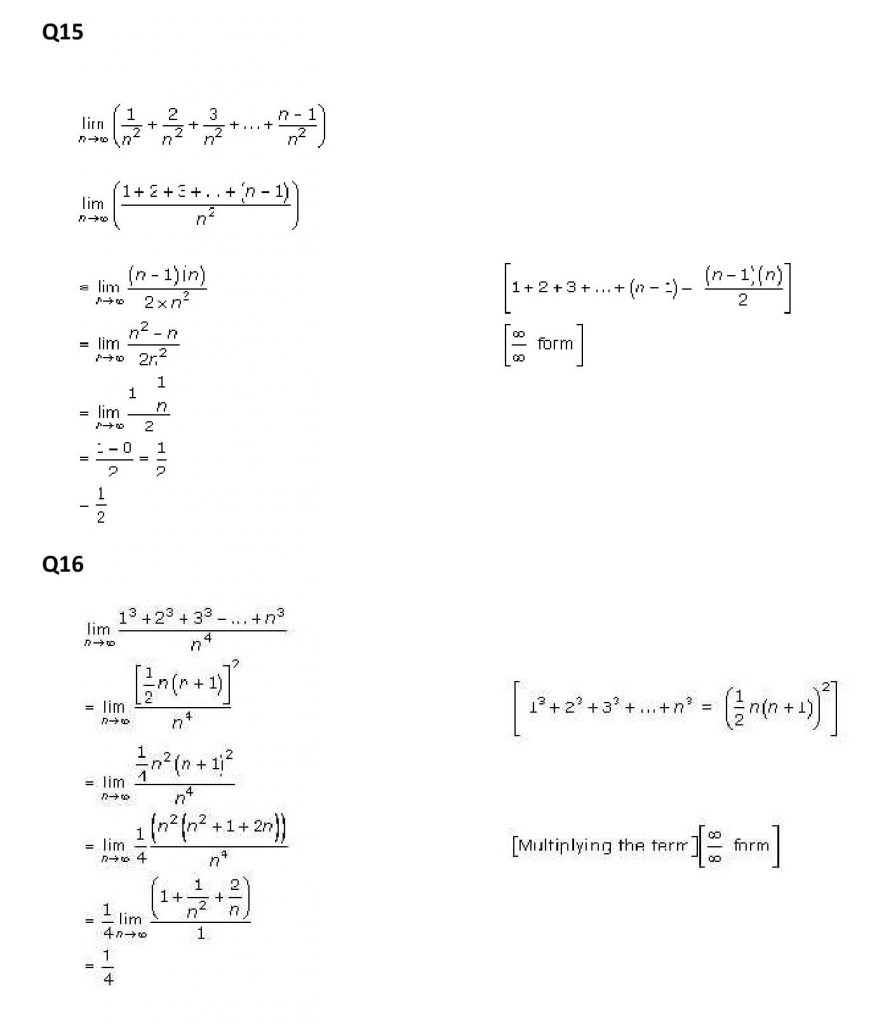 NCERT Solutions Class 11 Mathematics RD Sharma Limits-