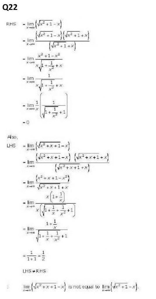 NCERT Solutions Class 11 Mathematics RD Sharma Limits-