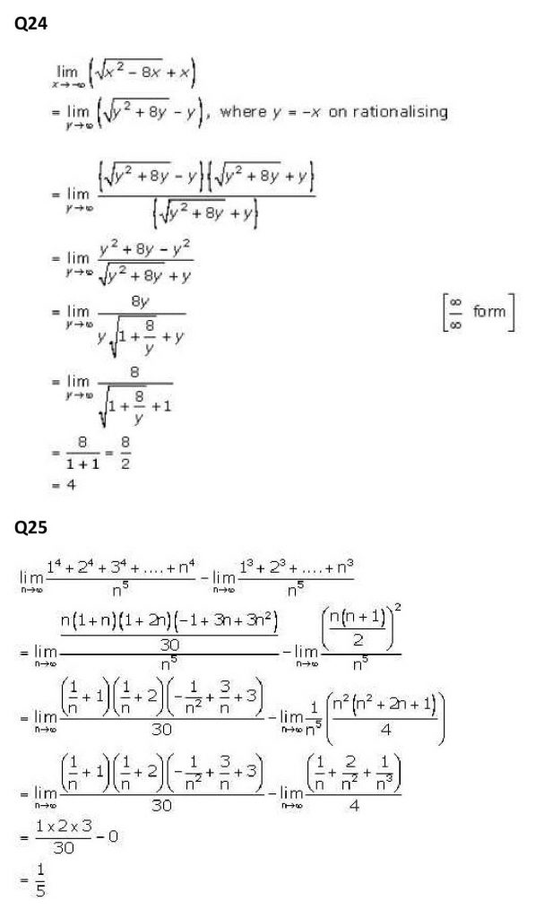 NCERT Solutions Class 11 Mathematics RD Sharma Limits-