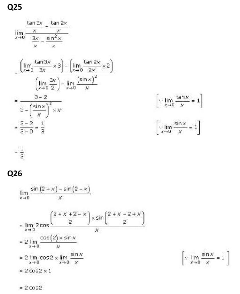 NCERT Solutions Class 11 Mathematics RD Sharma Limits-