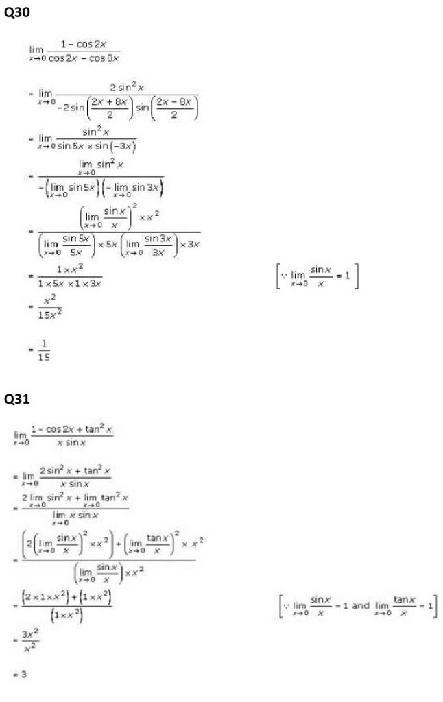 NCERT Solutions Class 11 Mathematics RD Sharma Limits-