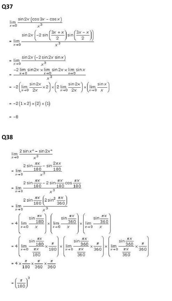NCERT Solutions Class 11 Mathematics RD Sharma Limits-