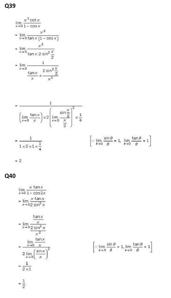 NCERT Solutions Class 11 Mathematics RD Sharma Limits-