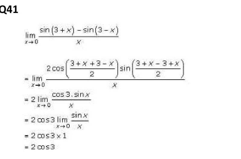 NCERT Solutions Class 11 Mathematics RD Sharma Limits-
