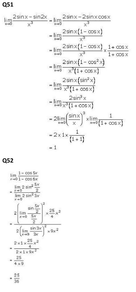 NCERT Solutions Class 11 Mathematics RD Sharma Limits-