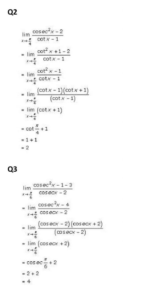 NCERT Solutions Class 11 Mathematics RD Sharma Limits-