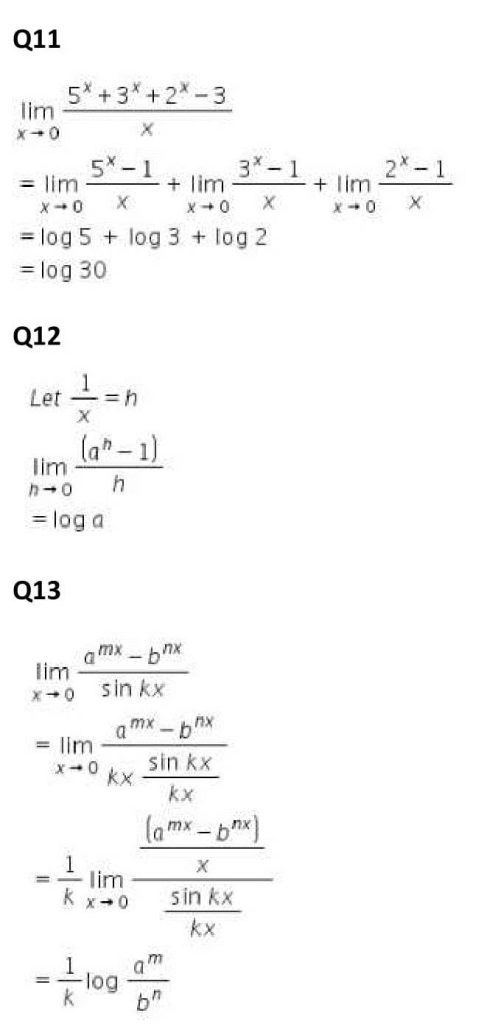 NCERT Solutions Class 11 Mathematics RD Sharma Limits-