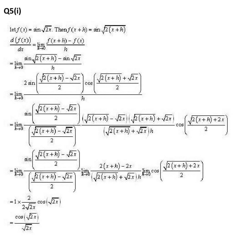 NCERT Solutions Class 11 Mathematics RD Sharma Derivatives-