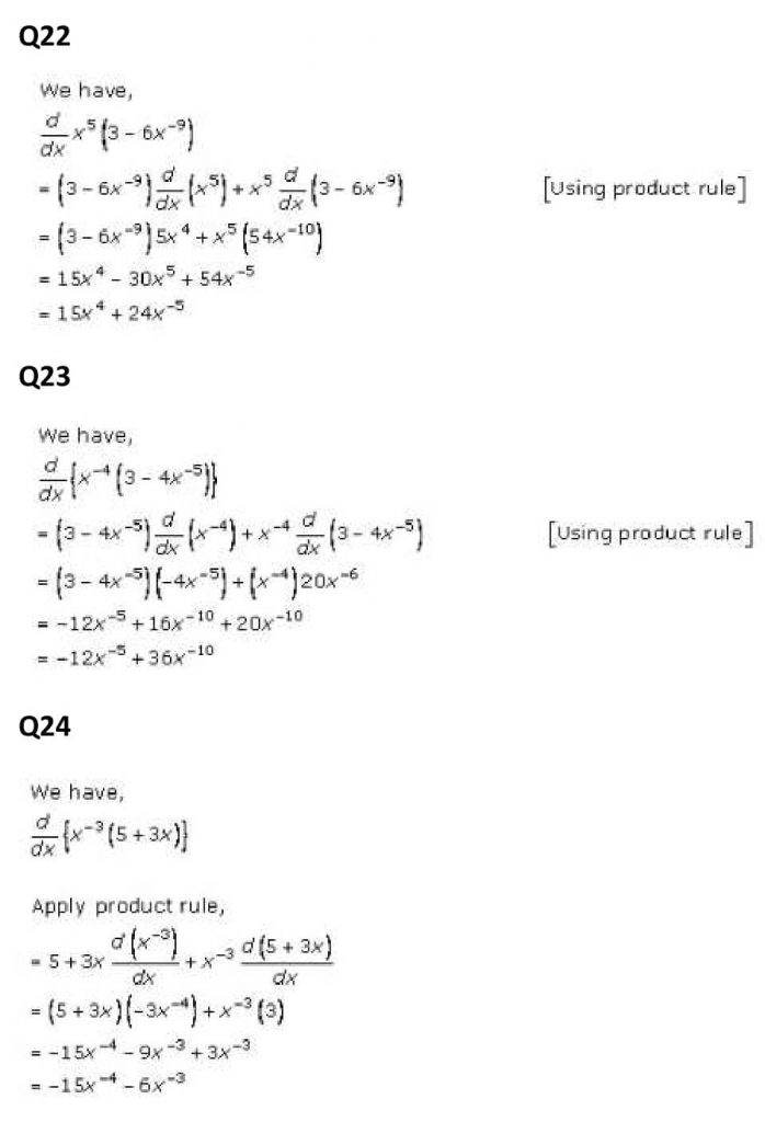 NCERT Solutions Class 11 Mathematics RD Sharma Derivatives-