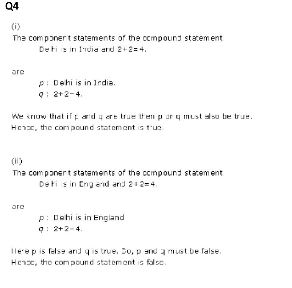 NCERT Solutions Class 11 Mathematics RD Sharma Mathematical Reasoning-
