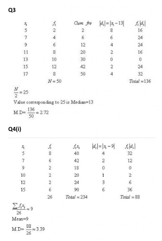 NCERT Solutions Class 11 Mathematics RD Sharma Statistics-