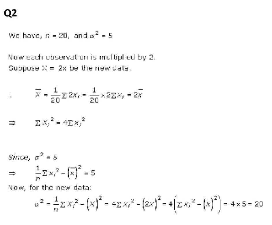 NCERT Solutions Class 11 Mathematics RD Sharma Statistics-