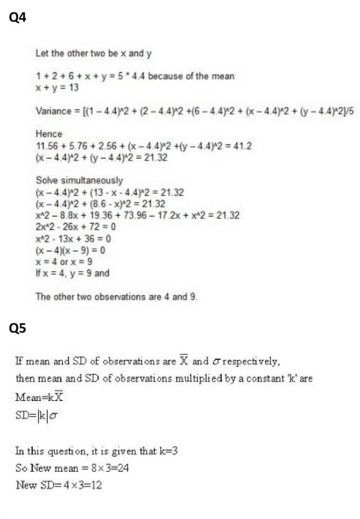 NCERT Solutions Class 11 Mathematics RD Sharma Statistics-