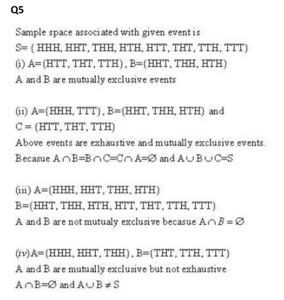 NCERT Solutions Class 11 Mathematics RD Sharma Probability-